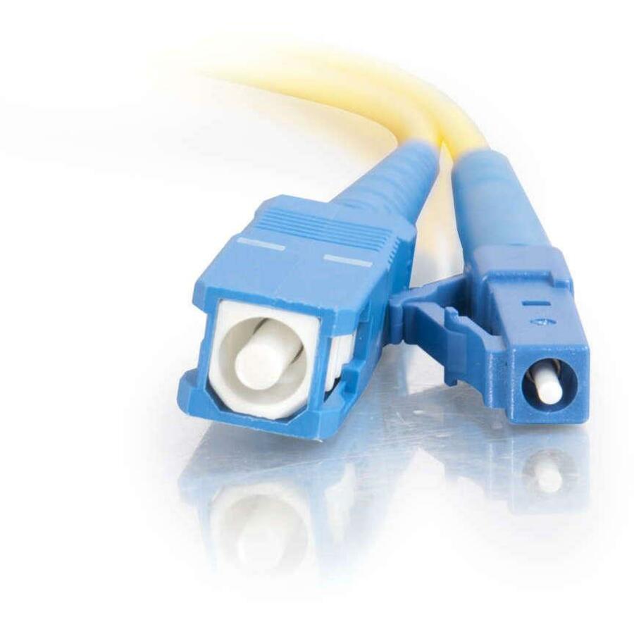 C2G 15m LC-SC 9/125 OS1 Simplex Singlemode PVC Fiber Optic Cable - Yellow