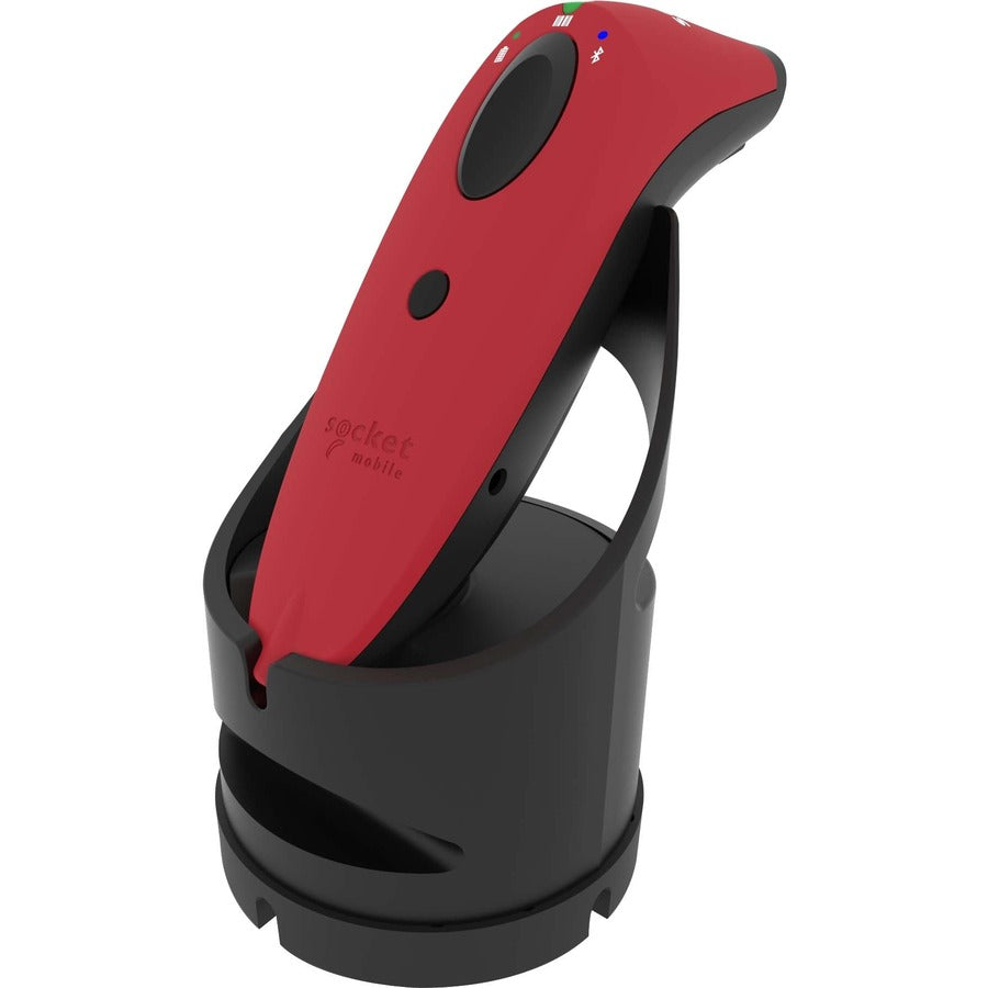 Socket Mobile SocketScan&reg; S730, Laser Barcode Scanner, Red & Black Charging Dock