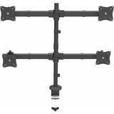 StarTech.com Desk Mount Quad Monitor Arm, 4 VESA Displays up to 27" (17.6lb/8kg), Ergonomic Height Adjustable Articulating Pole Mount