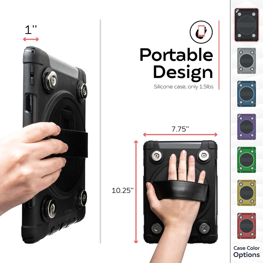 CTA Digital: Magnetic Splash-Proof Case with Metal Mounting Plates for iPad 7th & 8th Gen 10.2?, iPad Air 3 & iPad Pro 10.5?, Red