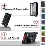 CTA Digital: Magnetic Splash-Proof Case with Metal Mounting Plates for iPad 7th & 8th Gen 10.2?, iPad Air 3 & iPad Pro 10.5?, Red