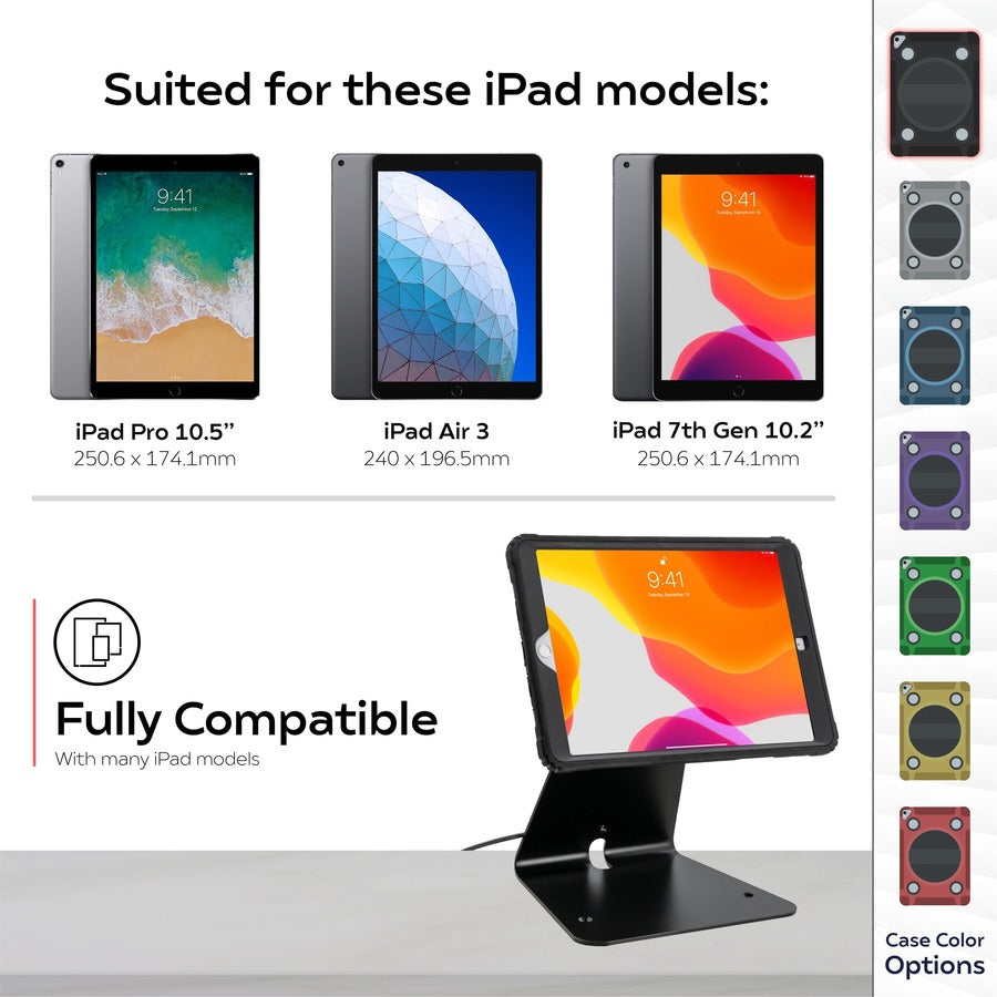 CTA Digital: Magnetic Splash-Proof Case with Metal Mounting Plates for iPad 7th & 8th Gen 10.2?, iPad Air 3 & iPad Pro 10.5?, Red