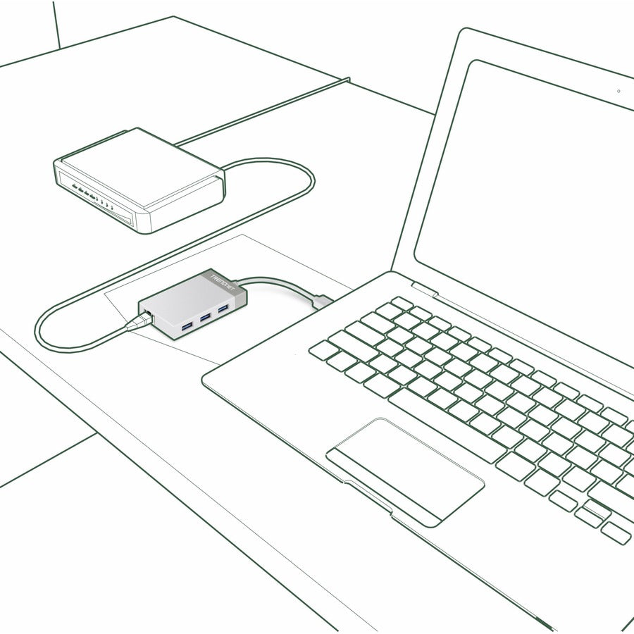 TRENDnet 3-Port USB 3.0 Hub with 10/100/1000 Mbps Gigabit Ethernet Adapter (3 USB 3.0 Ports; a RJ45 Gigabit Ethernet Port); Support XP; Vista; Windows 7; 8; 8.1; 10; Mac OS 10.6-10.9; Nintendo Switch; TU3-ETGH3