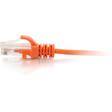 C2G 10ft Cat6 Snagless Unshielded (UTP) Slim Ethernet Cable - Cat6 Network Patch Cable - PoE - Orange