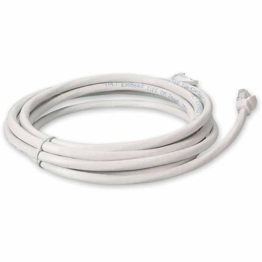 AddOn 2ft RJ-45 (Male) to RJ-45 (Male) Straight White Cat6A UTP PVC Copper Patch Cable