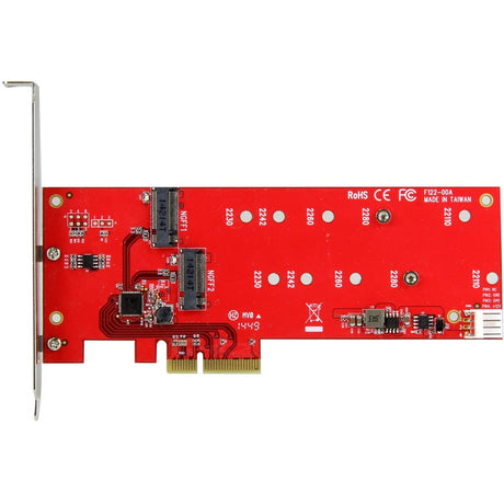 StarTech.com 2x M.2 SATA SSD Controller Card - PCIe - PCI Express M.2 SATA III Controller - NGFF Card Adapter