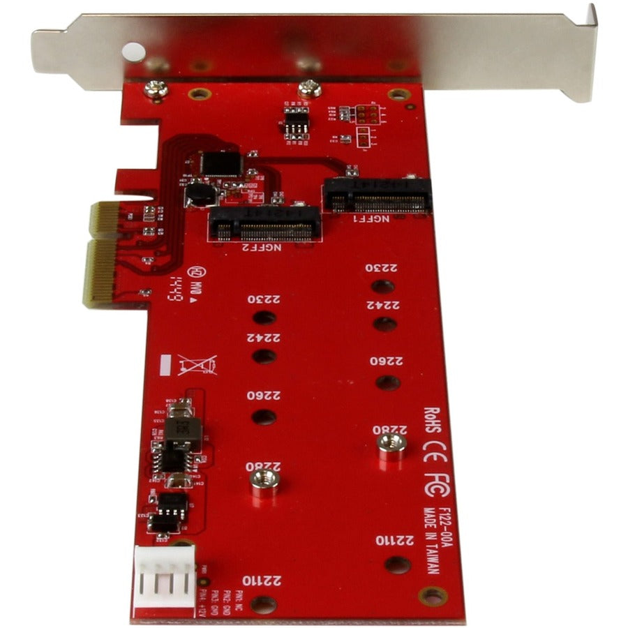 StarTech.com 2x M.2 SATA SSD Controller Card - PCIe - PCI Express M.2 SATA III Controller - NGFF Card Adapter