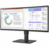 LG Ultrawide 34BQ77QC-B 34" Class Webcam WQHD Curved Screen LCD Monitor - 21:9 - Textured Black