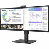 LG Ultrawide 34BQ77QC-B 34" Class Webcam WQHD Curved Screen LCD Monitor - 21:9 - Textured Black