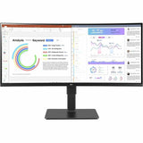 LG Ultrawide 34BQ77QC-B 34" Class Webcam WQHD Curved Screen LCD Monitor - 21:9 - Textured Black