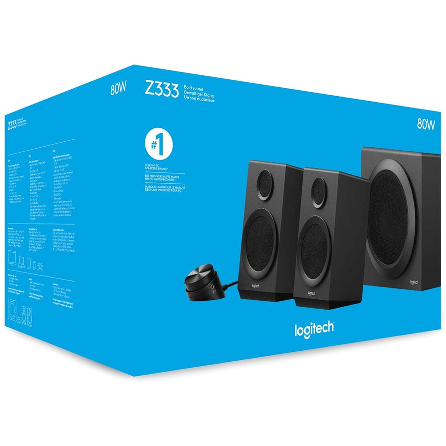 Logitech Z333 2.1 Speaker System - 40 W RMS - Black