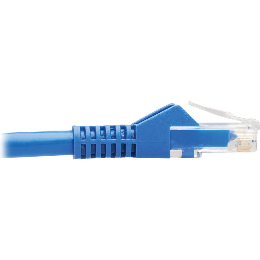 Eaton Tripp Lite Series M12 X-Code Cat6 1G UTP CMR-LP Ethernet Cable (Right-Angle M12 M/RJ45 M), IP68, PoE, Blue, 1 m (3.3 ft.)