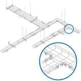 Tripp Lite by Eaton L Coupler Kit for Wire Mesh Cable Trays - Mounting Coupler for Cable Tray - Black