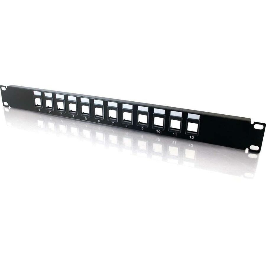 C2G 12-Port Blank Keystone/Multimedia Patch Panel