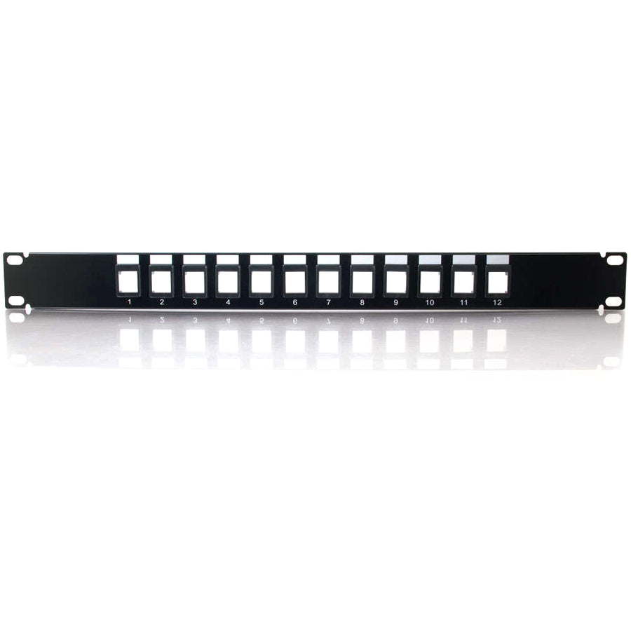 C2G 12-Port Blank Keystone/Multimedia Patch Panel