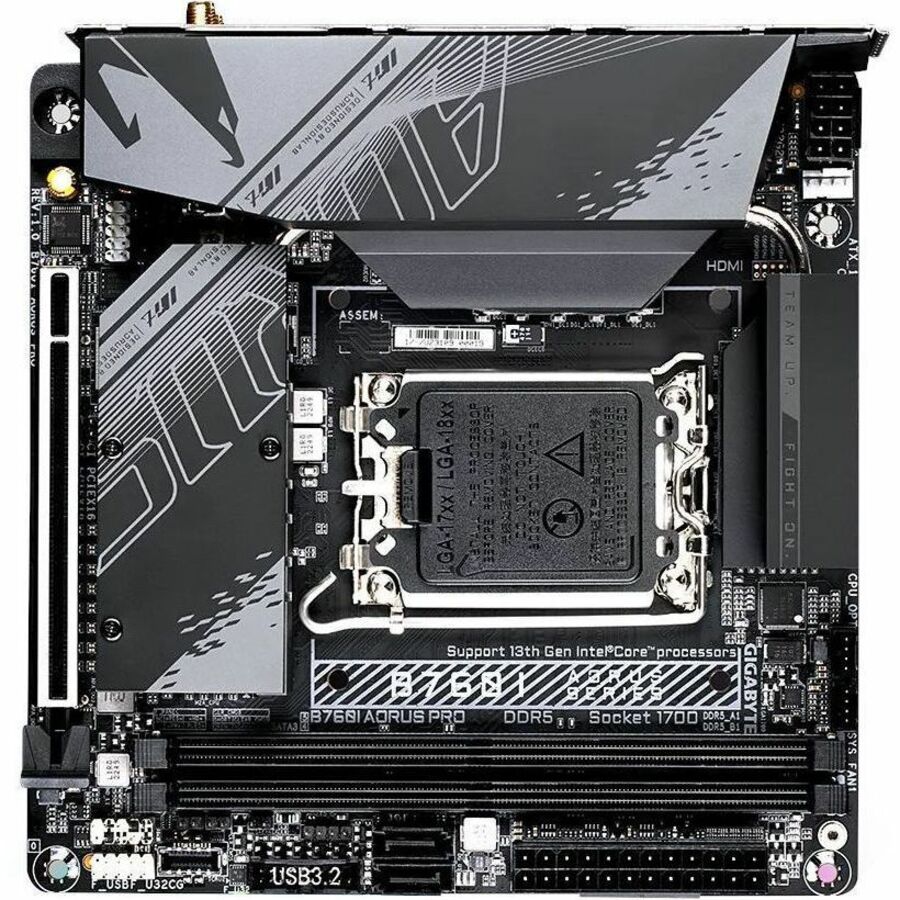 Aorus B760I AORUS PRO Gaming Desktop Motherboard - Intel B760 Chipset - Socket LGA-1700 - Mini ITX