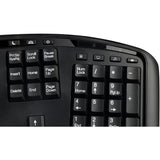 Adesso 2.4 GHz Wireless Ergonomic Trackball Keyboard