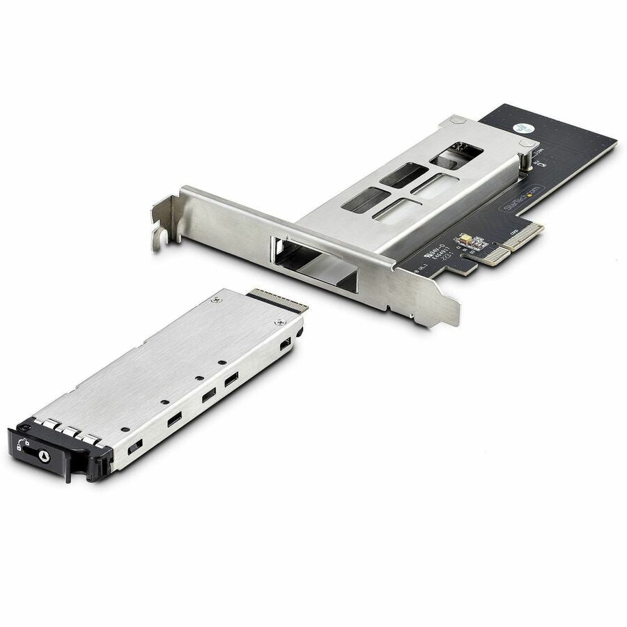 StarTech.com M.2 NVMe SSD to PCIe x4 Removable Mobile Rack for PCI Express Expansion Slot, Tool-less Installation, PCIe Hot-Swap Drive Bay