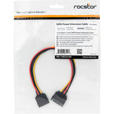 Rocstor Premium 12in 15 Pin SATA Power Extension Cable - 12in - SATA Cable 15 Pin SATA Power