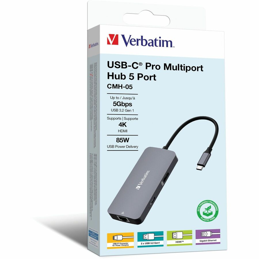 Verbatim USB-C &trade;Pro Multiport Hub CMH 05 - 5 Ports