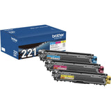 Brother TN221 Original Standard Yield Laser Toner Cartridge - Multi-pack - Cyan, Magenta, Yellow - 3 / Box