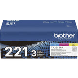 Brother TN221 Original Standard Yield Laser Toner Cartridge - Multi-pack - Cyan, Magenta, Yellow - 3 / Box