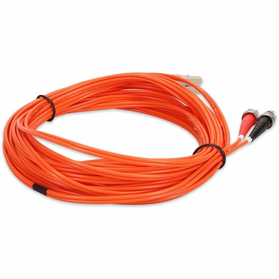 AddOn 4m LC (Male) to ST (Male) Orange OM1 Duplex Fiber OFNR (Riser-Rated) Patch Cable