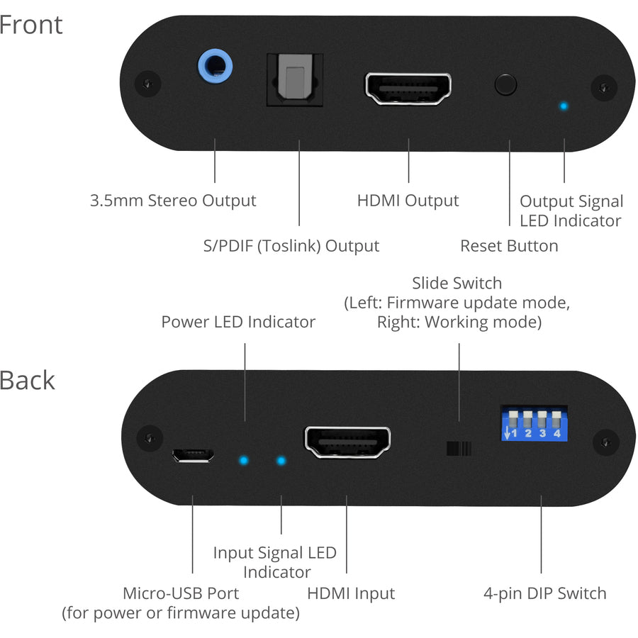 SIIG HDMI 2.0 4K HDR with Audio Extractor & ARC