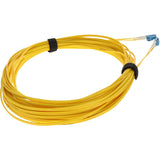 AddOn 13m LC (Male) to LC (Male) Straight Yellow OS2 Duplex OFNR (Riser-Rated) Fiber Patch Cable