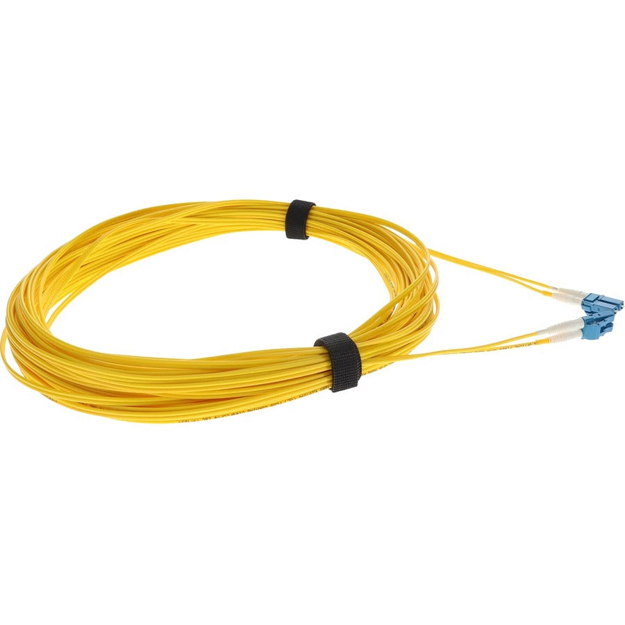 AddOn 13m LC (Male) to LC (Male) Straight Yellow OS2 Duplex OFNR (Riser-Rated) Fiber Patch Cable