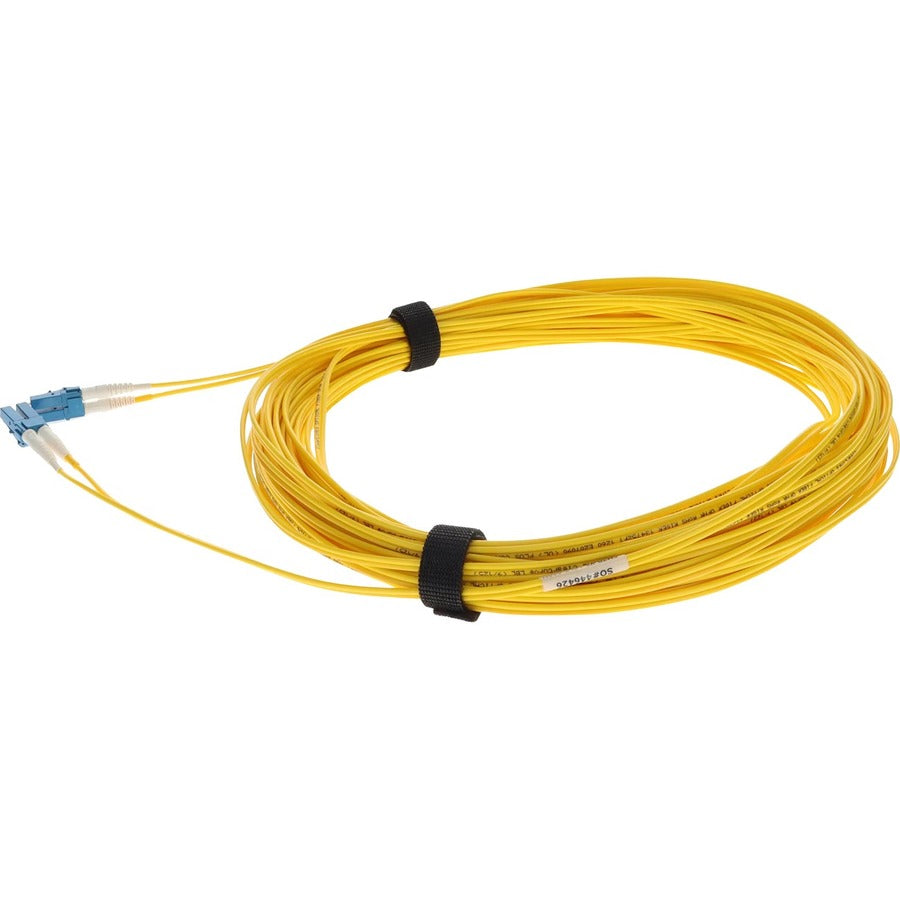 AddOn 13m LC (Male) to LC (Male) Straight Yellow OS2 Duplex OFNR (Riser-Rated) Fiber Patch Cable