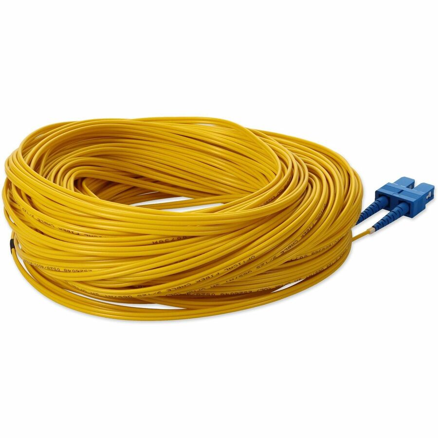 AddOn 25m SC (Male) to SC (Male) Yellow OS2 Duplex Fiber OFNR (Riser-Rated) Patch Cable