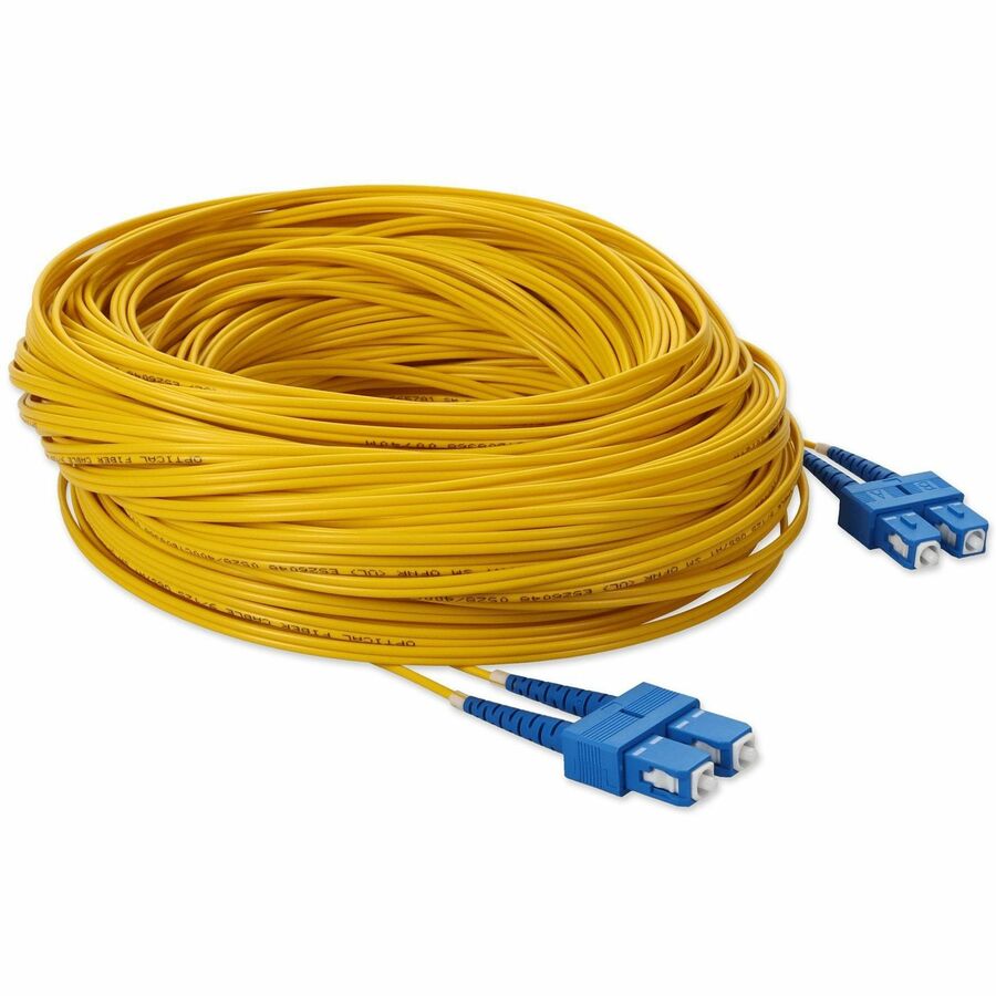 AddOn 25m SC (Male) to SC (Male) Yellow OS2 Duplex Fiber OFNR (Riser-Rated) Patch Cable