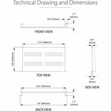 StarTech.com 1U Vented Server Rack Cabinet Shelf - Fixed 10in Deep Cantilever Rackmount Tray for 19" Data/AV/Network Enclosure w/Cage Nuts