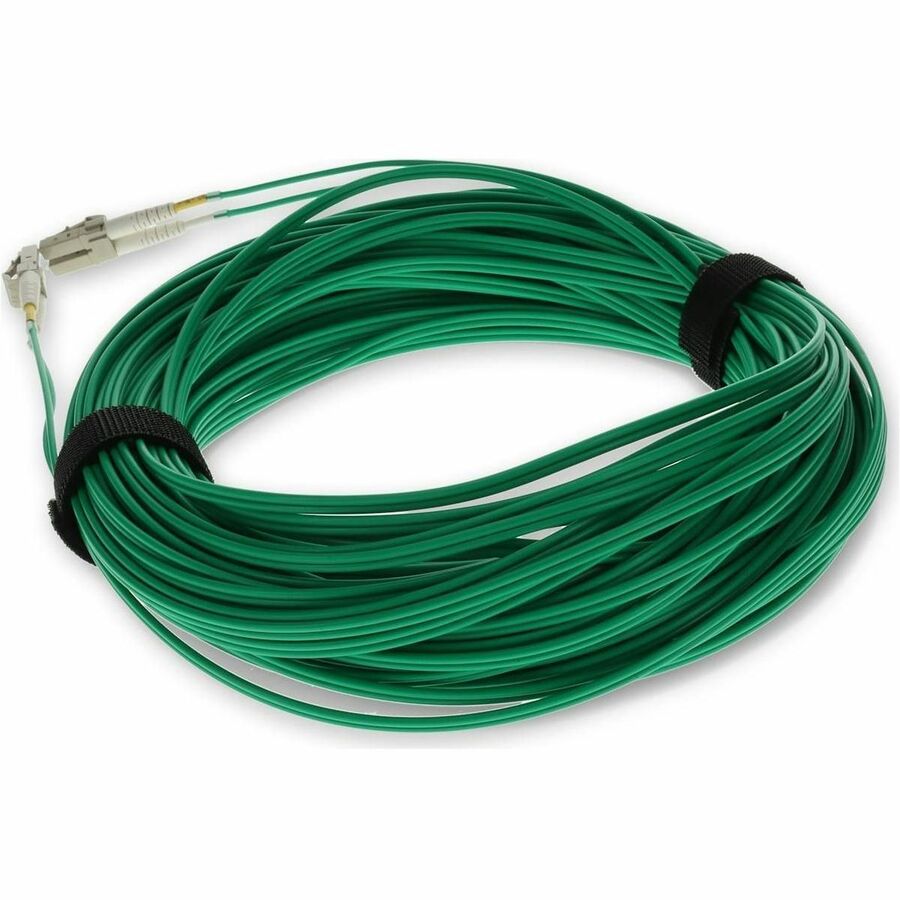 AddOn 20m LC (Male) to LC (Male) Green OM4 Duplex Fiber OFNR (Riser-Rated) Patch Cable