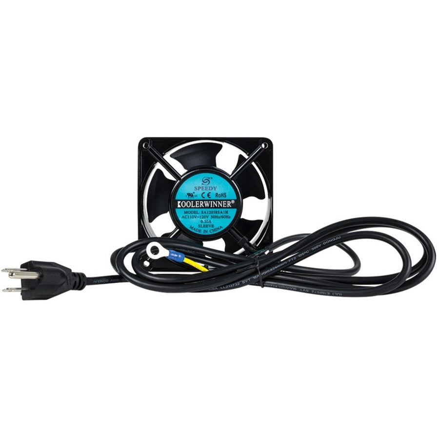 Rack Solutions 120mm Fan with 110 Volt Cable and Integrated Grounding Wire