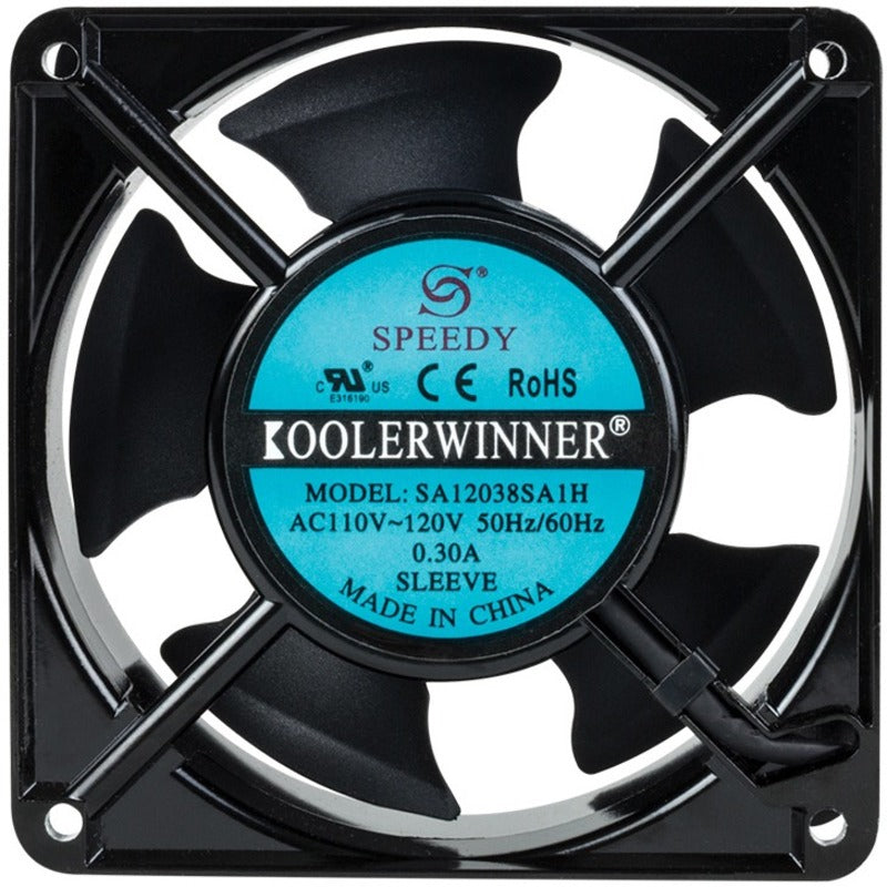 Rack Solutions 120mm Fan with 110 Volt Cable and Integrated Grounding Wire