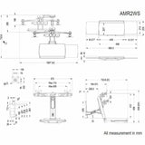 Amer AMR2WS Wall Mount for Flat Panel Display, Monitor, Keyboard