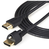 StarTech.com 1m(3ft) HDMI Cable with Locking Screw, 4K 60Hz HDR High Speed HDMI 2.0 Cable with Ethernet, Secure Locking Connector, M/M