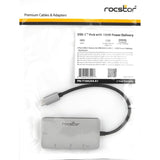 Rocstor Premium USB-C to USB-A Hub with 100W Power Delivery