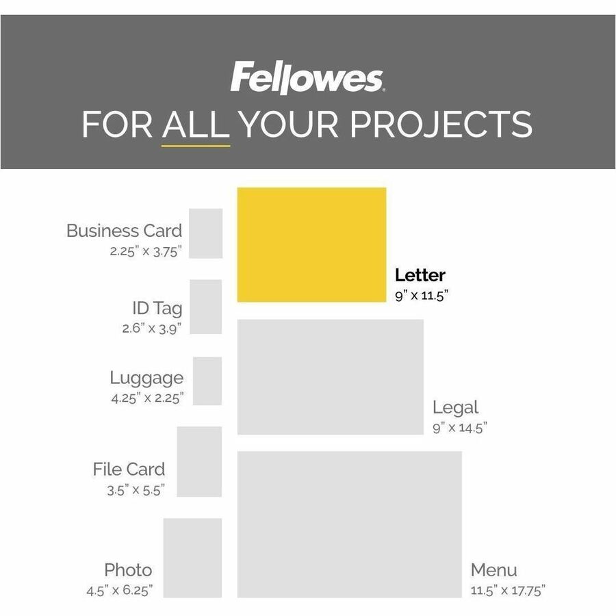 Fellowes Letter-Size Thermal Laminating Pouches