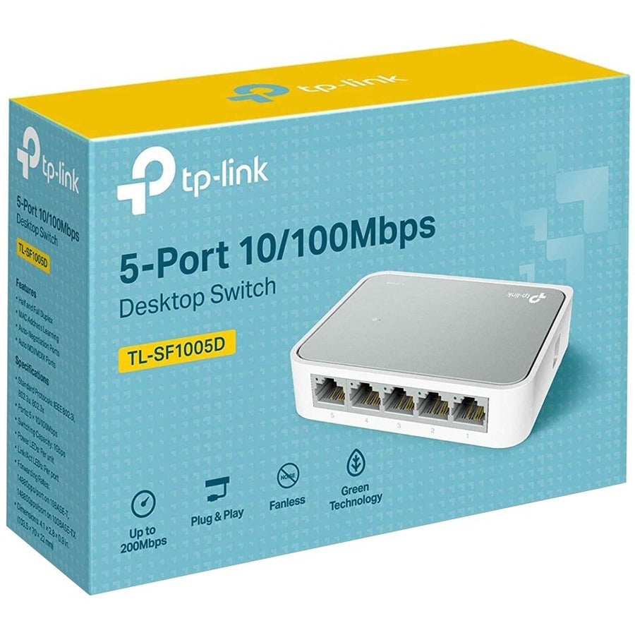 TP-LINK TL-SF1005D - 5-Port 10/100 Mbps Fast Ethernet Switch