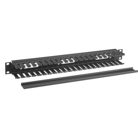Black Box 1U 19" Horizontal Cable Manager, Finger Duct, Single-Sided, Black