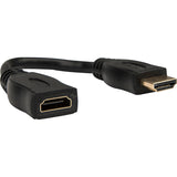 Rocstor Premium 6in High Speed HDMI Port Saver Cable M/F - Ultra HD 4k x 2k HDMI Cable - HDMI - 1 x HDMI Female - 1 x HDMI Male - Black Extension Cable