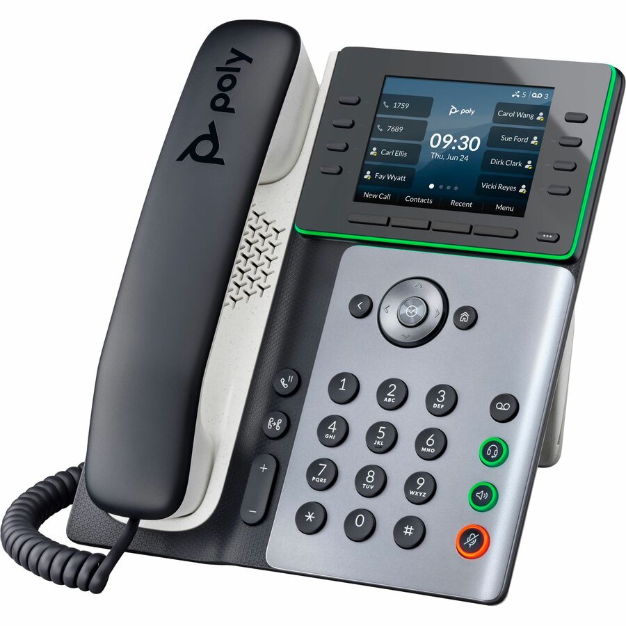 Poly Edge E320 IP Phone - Corded - Corded/Cordless - Bluetooth - Desktop, Wall Mountable