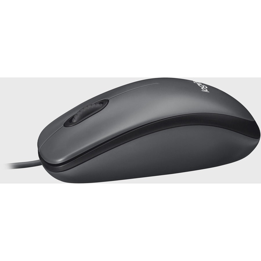 Logitech M100 Wired USB Mouse, 3-Buttons,1000 DPI Optical Tracking, Ambidextrous, Compatible with PC, Mac, Laptop (Gray)