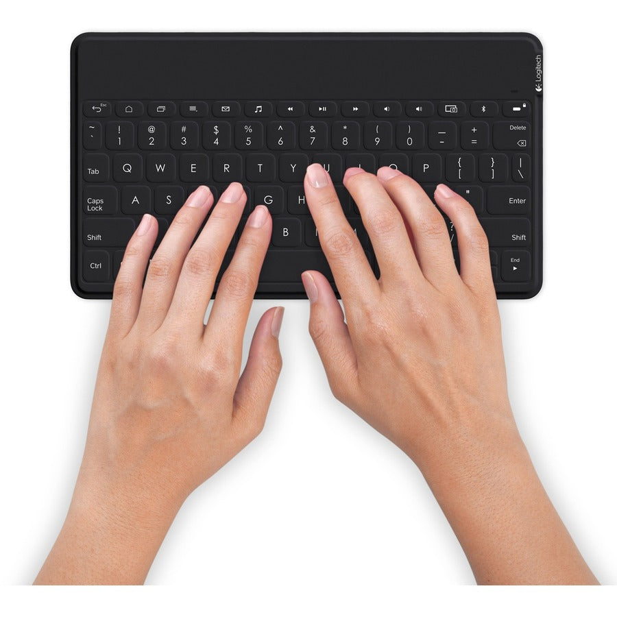 Keys-To-Go Super-Slim and Super-Light Bluetooth Keyboard for iPhone, iPad, and Apple TV - Black