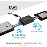 StarTech.com 1:1 Standalone Hard Drive Duplicator & Eraser, SATA HDD / SSD Disk Cloner / Copier / Wiper / Sanitizer, TAA Compliant