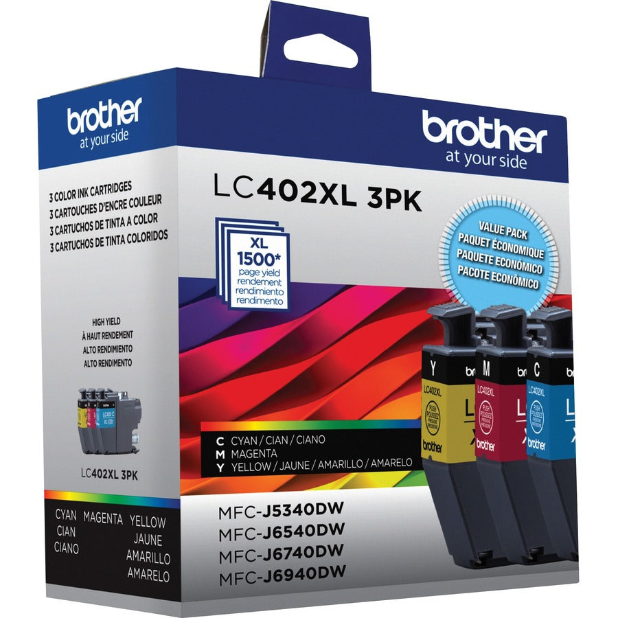 Brother Original High Yield Inkjet Ink Cartridge - Cyan, Magenta, Yellow - 3 Pack