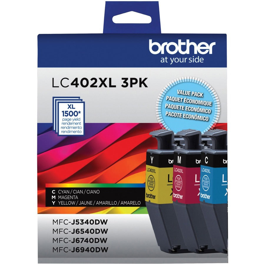 Brother Original High Yield Inkjet Ink Cartridge - Cyan, Magenta, Yellow - 3 Pack